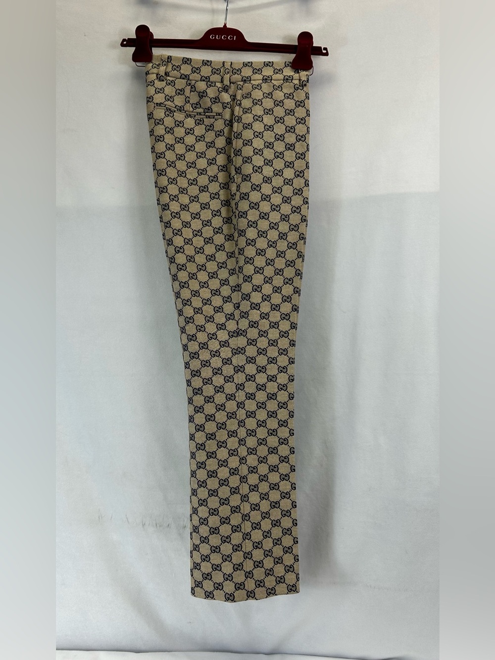 Gucci GG canvas linen-blend straight pants
